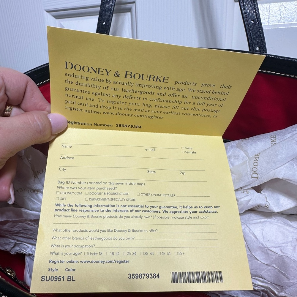 NWT Dooney & Bourke East/West Shopper – Black - Picture 5 of 7